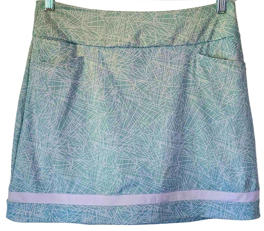 Adidas Activewear Workout Hiking Green White Skirt with shorts Medium
